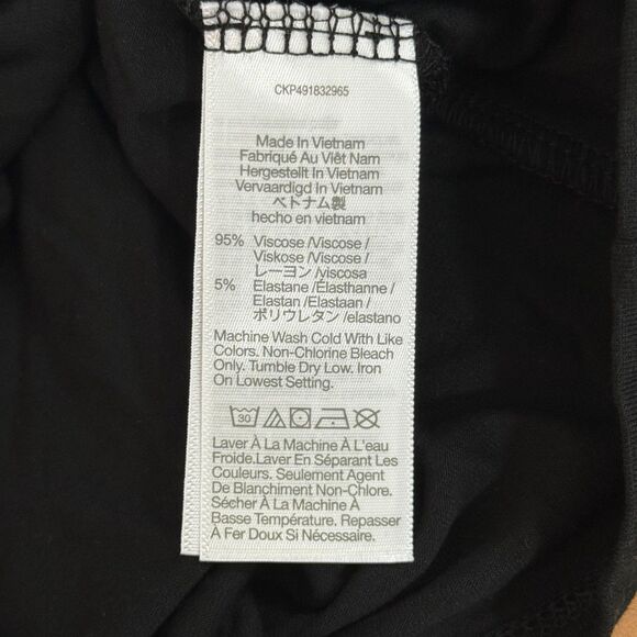 MADEWELL Jersey V-Neck Long-Sleeve Top L Jet Black Slim Fit NWT B47 - Picture 6 of 6